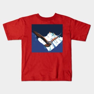 Hawk in Rocky Mountains Kids T-Shirt